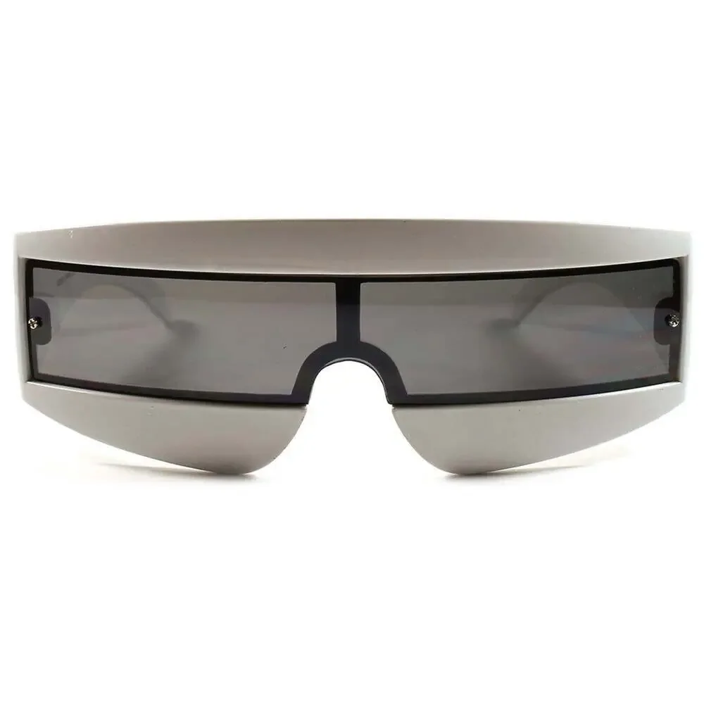 White Cyclops Futuristic Visor Sunglasses Alien Costume